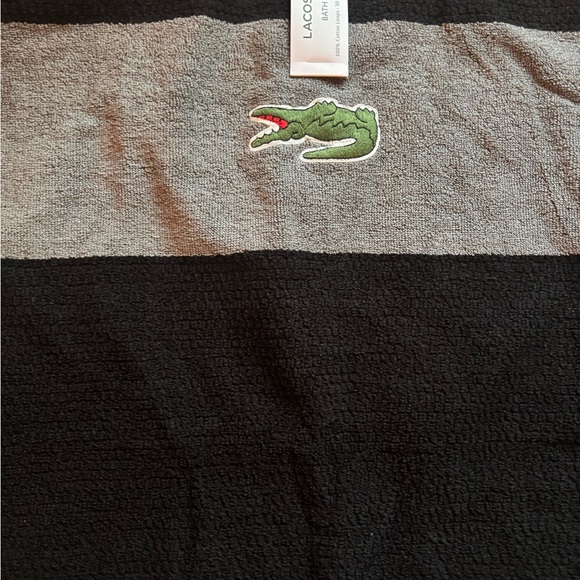 100% cotton 30inx52in Men’s Lactose Black and Gray Towel - Picture 1 of 14